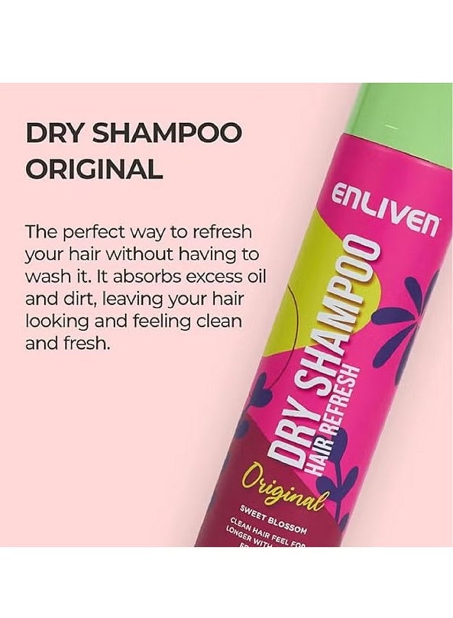 Enliven Dry Shampoo Original – 300ml Instant Oil Control & Hair Refresh Without Water | Summer Hair Care for Oily & Flat Hair - Image 4